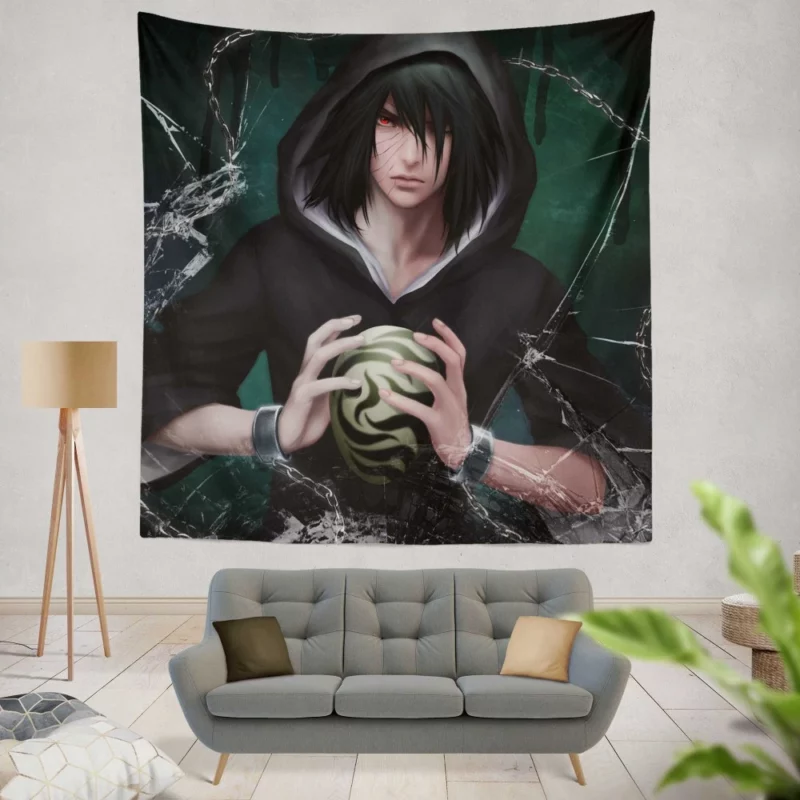 Obito Uchiha Veil of Secrets Anime Wall Tapestry