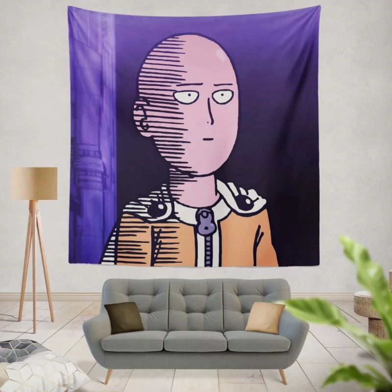 One-Punch Man Saitama Journey Anime Wall Tapestry