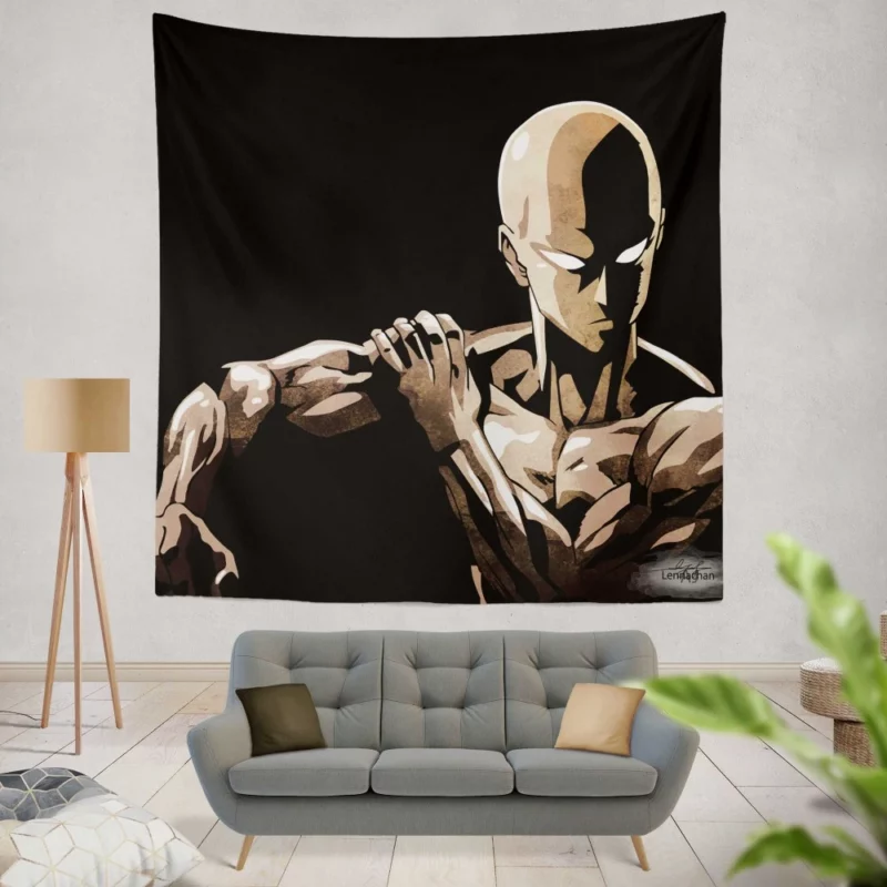 One Punch Man Saitama Power Anime Wall Tapestry