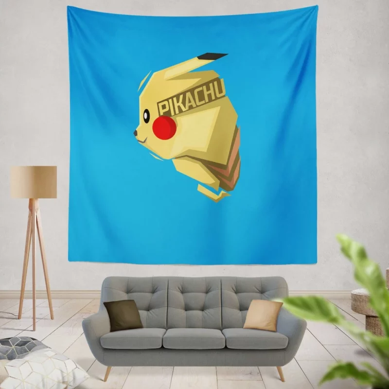 Pikachu Electrifying Adventure Anime Wall Tapestry