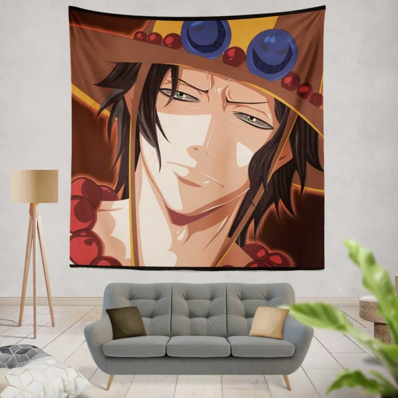 Portgas D. Ace Fire and Adventure Anime Wall Tapestry