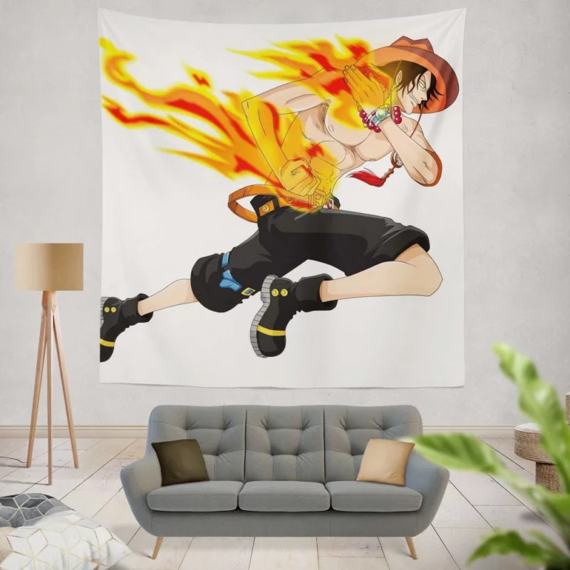 Portgas D. Ace Legacy of Flames Anime Wall Tapestry