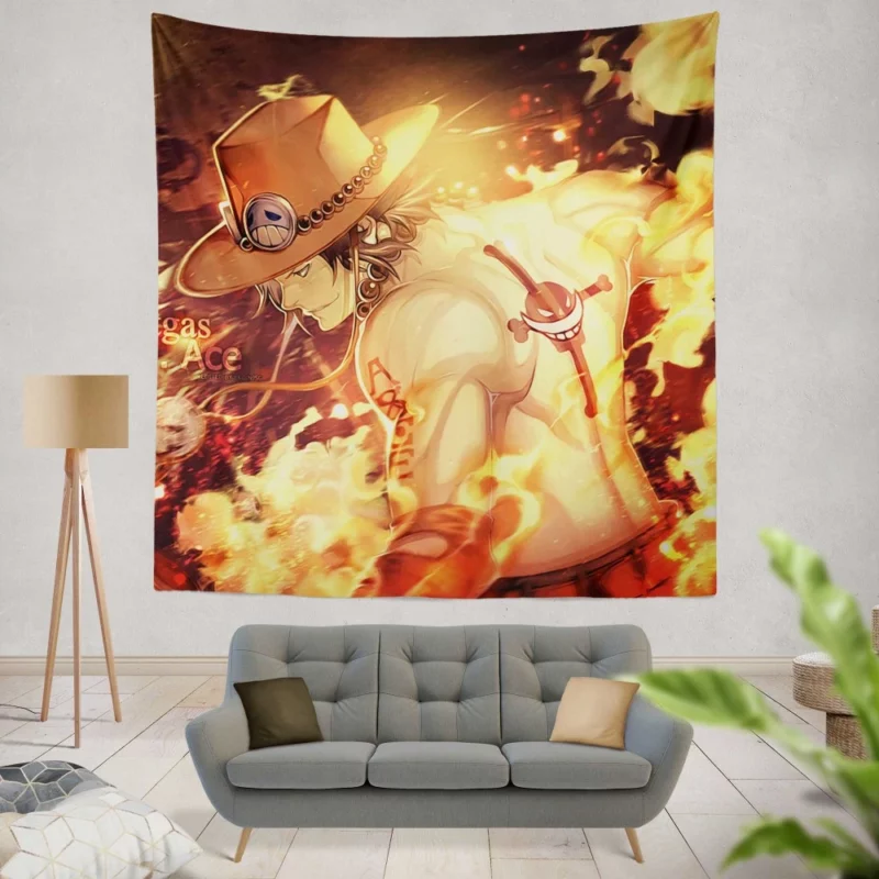 Portgas D. Ace Pyro Pirate Anime Wall Tapestry