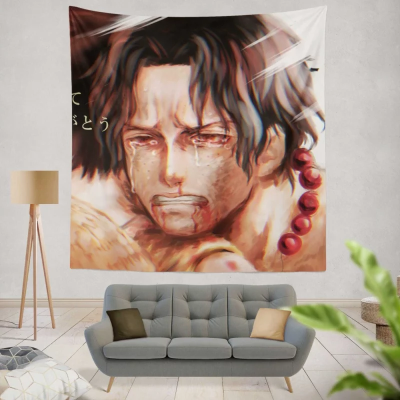 Portgas D. Ace and Monkey D. Luffy Brothers Anime Wall Tapestry