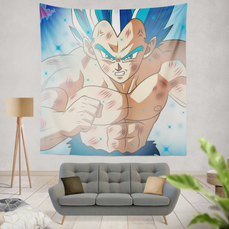 Proud Prince Vegeta Battle Quest Anime Wall Tapestry