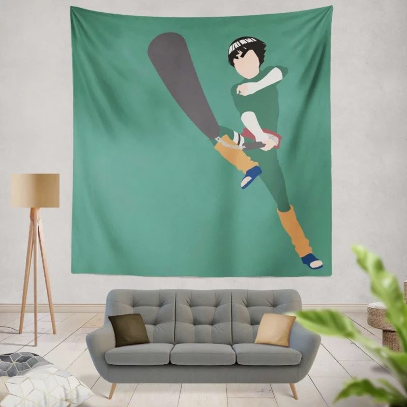 Rock Lee The Unyielding Ninja Anime Wall Tapestry