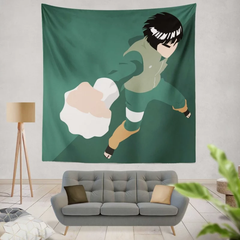 Rock Lee Youthful Ninja Spirit Anime Wall Tapestry