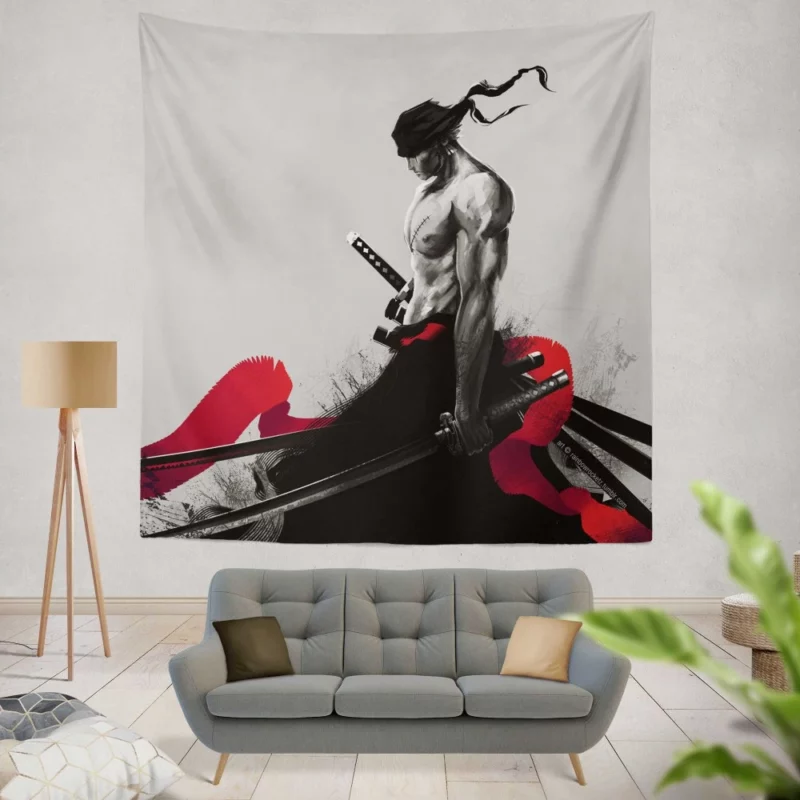 Roronoa Zoro Adventures Await Anime Wall Tapestry