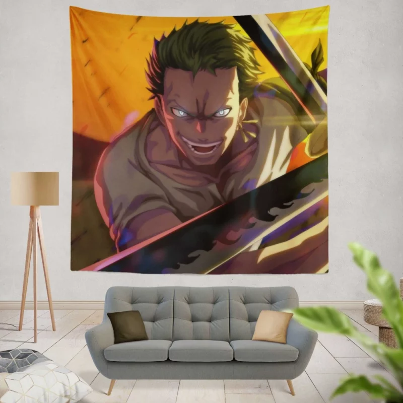 Roronoa Zoro Bounty Hunter Anime Wall Tapestry