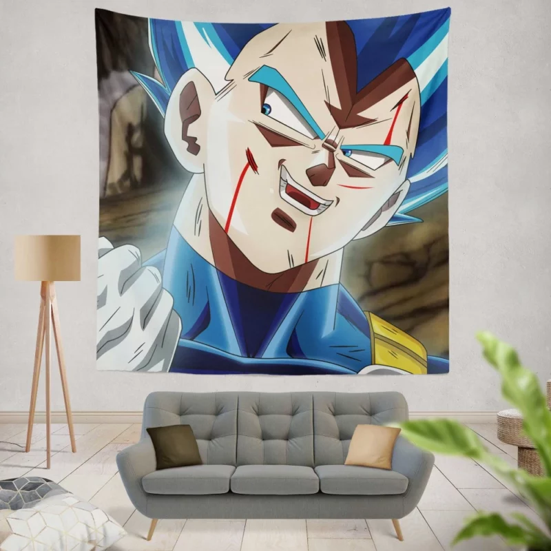 Royal Rivalry Vegeta Super Saiyan Blue Anime Wall Tapestry