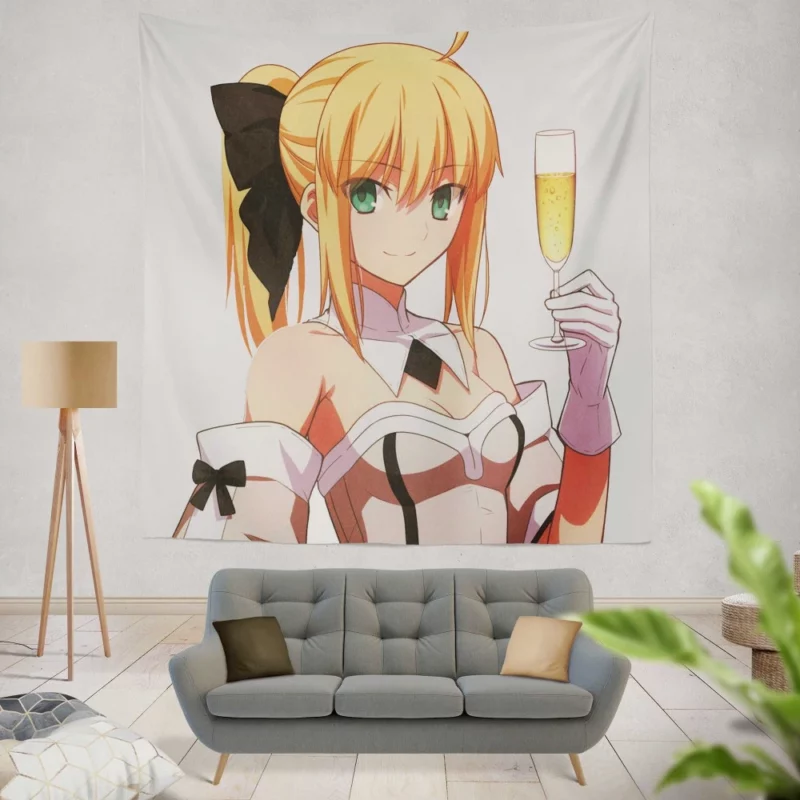 Saber Lily Fate Stay Night Radiant Sword Anime Wall Tapestry