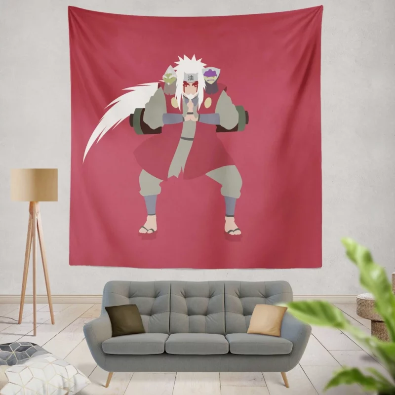 Sage Trio Jiraiya Fukasaku and Shima Anime Wall Tapestry