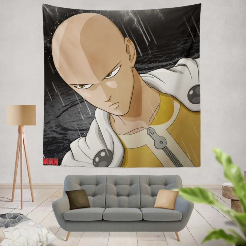 Saitama Epic Quest Continues Anime Wall Tapestry