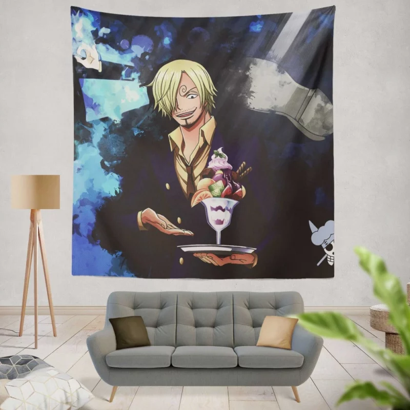 Sanji Culinary Delights Await Anime Wall Tapestry