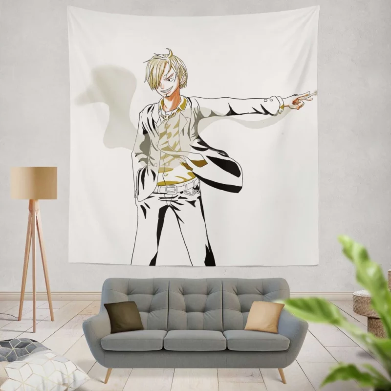 Sanji Flavorful Quest Awaits Anime Wall Tapestry