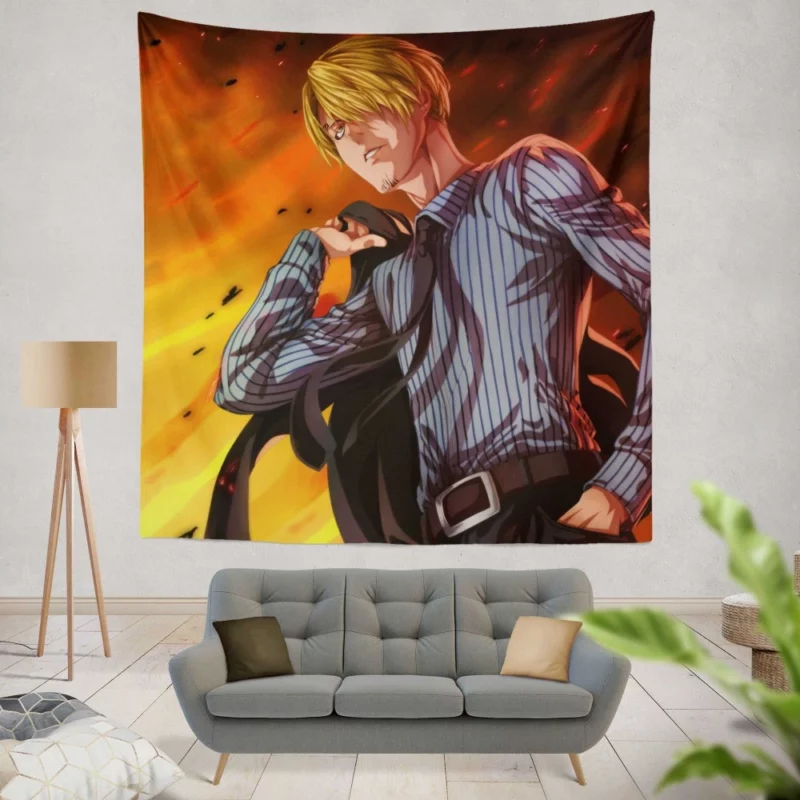 Sanji Pirate Chef Odyssey Anime Wall Tapestry