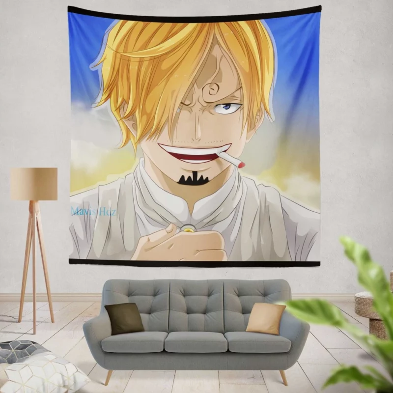 Sanji Pirate Flavorful Path Anime Wall Tapestry