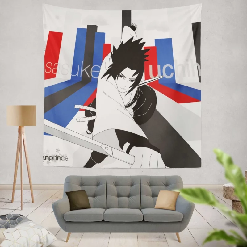 Sasuke Redemption Shinobi Chronicles Anime Wall Tapestry