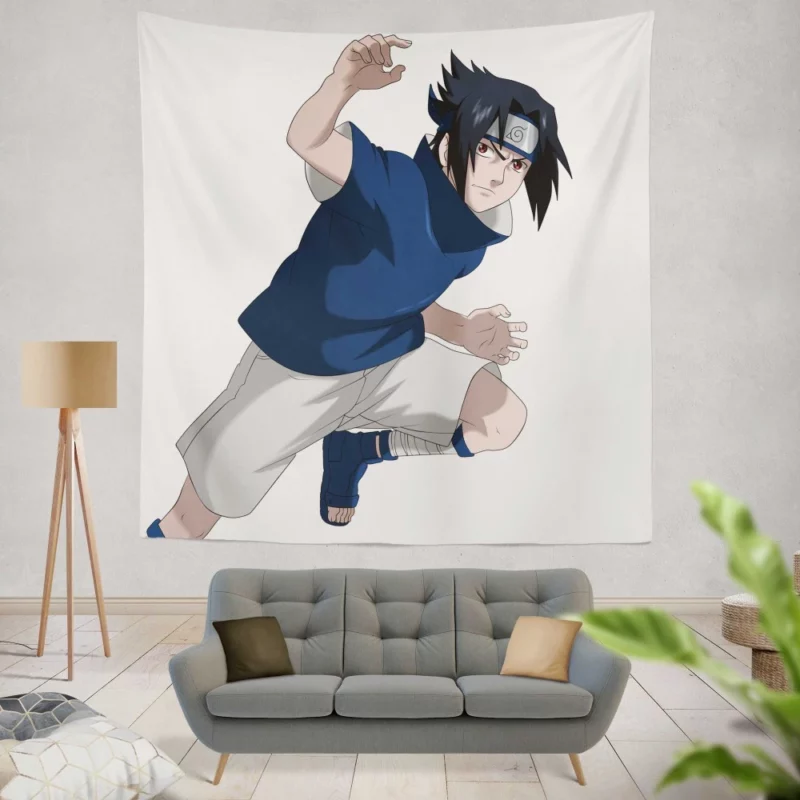 Sasuke Resolve Shinobi Chronicles Anime Wall Tapestry