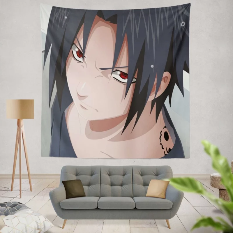 Sasuke Uchiha Avenger Quest Anime Wall Tapestry