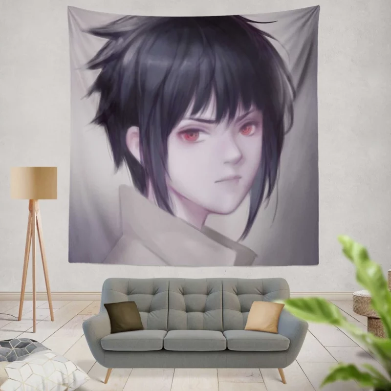 Sasuke Uchiha Shinobi Evolution Anime Wall Tapestry