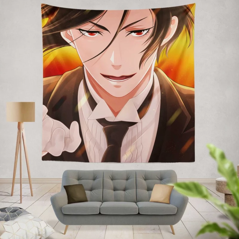 Sebastian Michaelis Black Butler Butler Anime Wall Tapestry