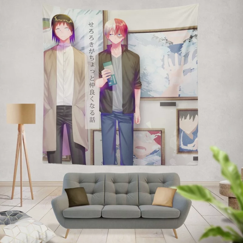 Sero and Todoroki Uniting Forces Anime Wall Tapestry