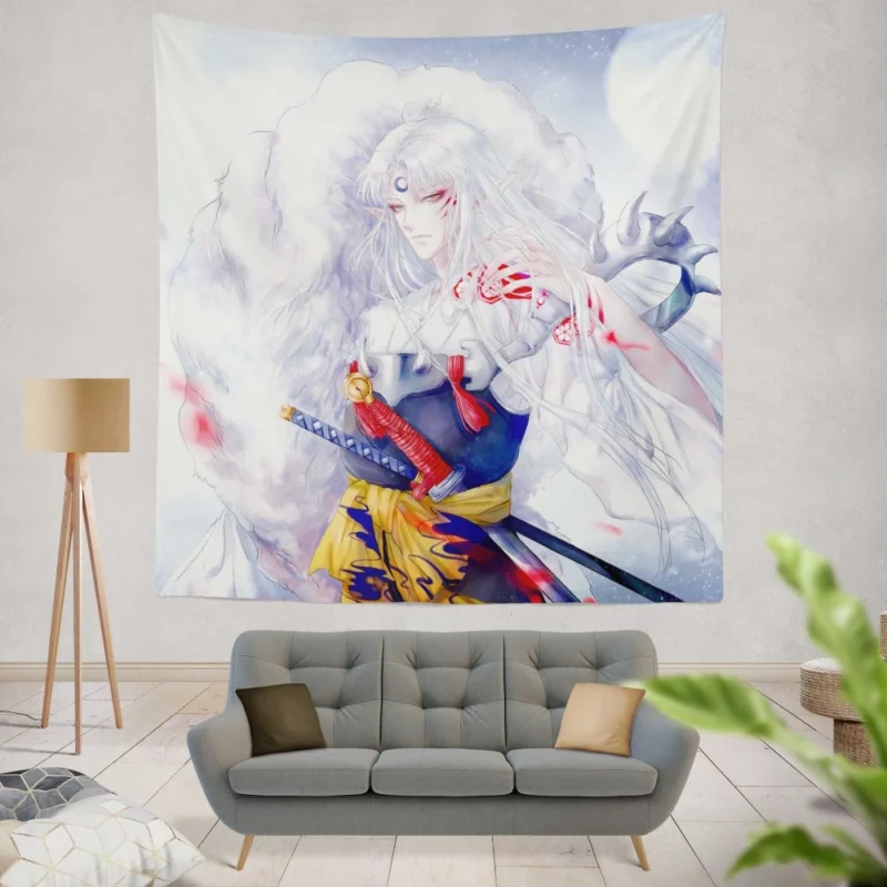 Sessh?maru InuYasha Noble Brother Anime Wall Tapestry