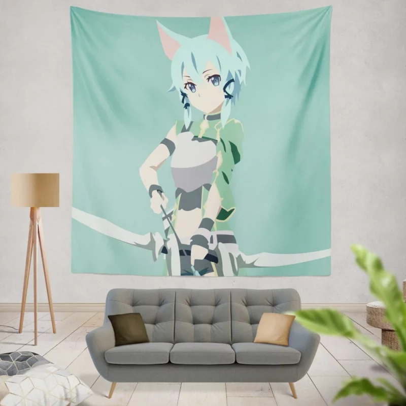 Shino Asada Sinon Tale Anime Wall Tapestry