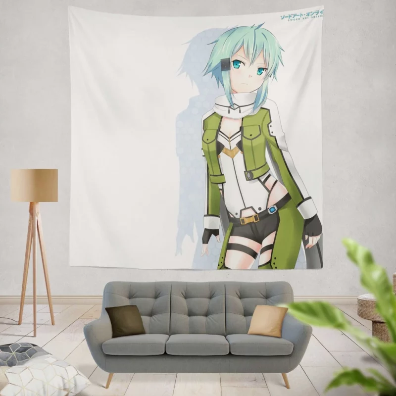 Shino Asada Sinon Unstoppable Sniper Anime Wall Tapestry