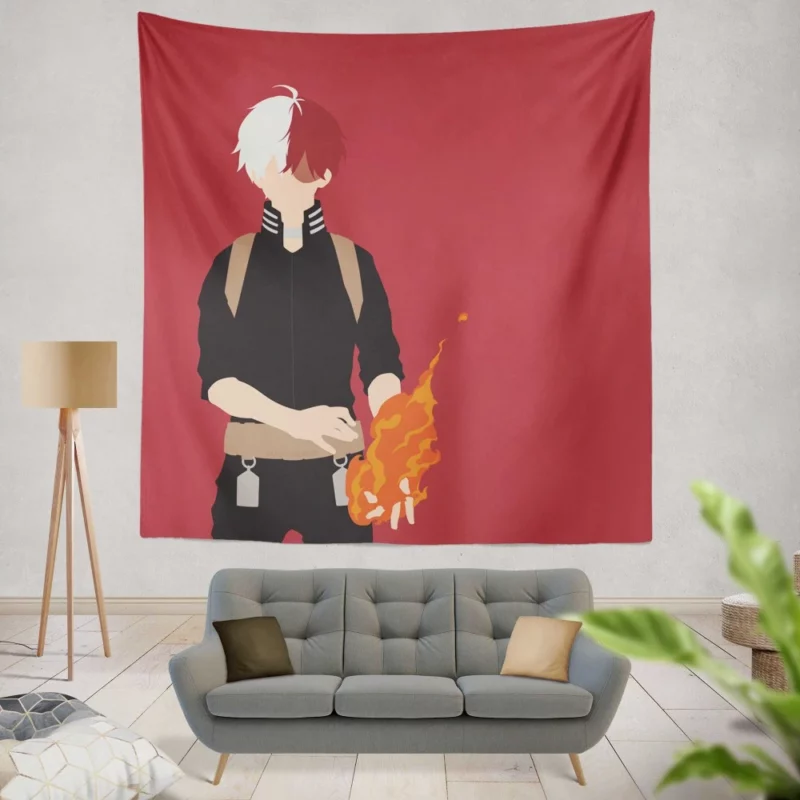 Shoto Todoroki Fire & Ice Anime Wall Tapestry