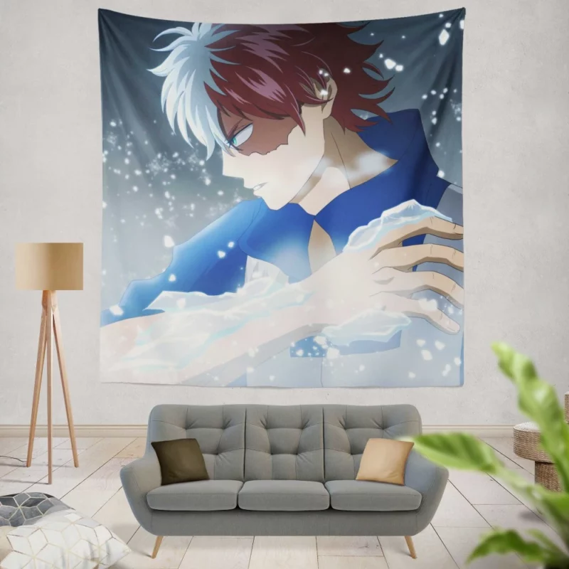 Shoto Todoroki Frozen Power Anime Wall Tapestry