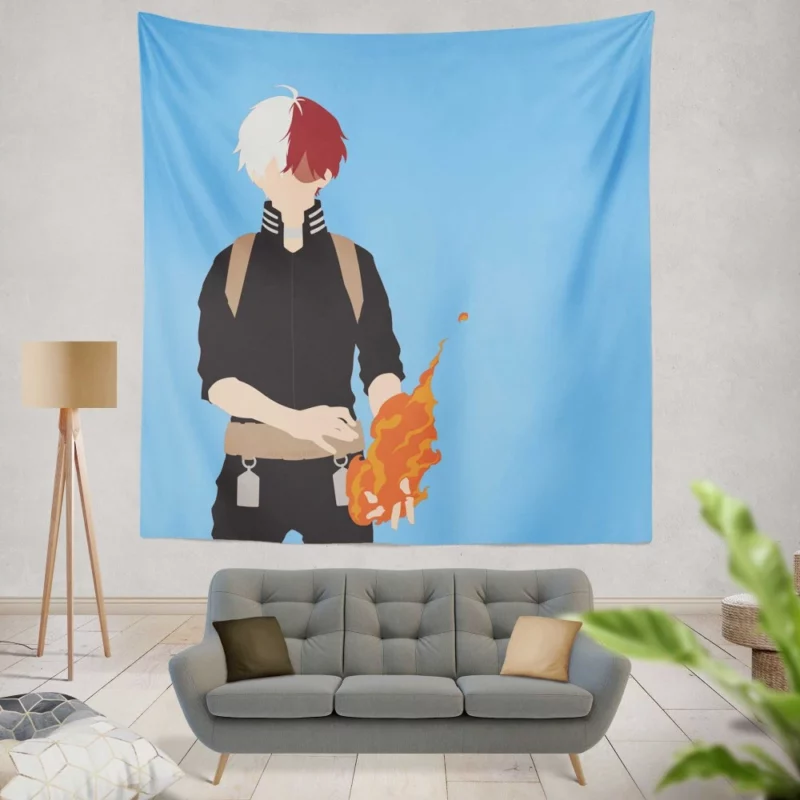 Shoto Todoroki Half-and-Half Quirk Anime Wall Tapestry