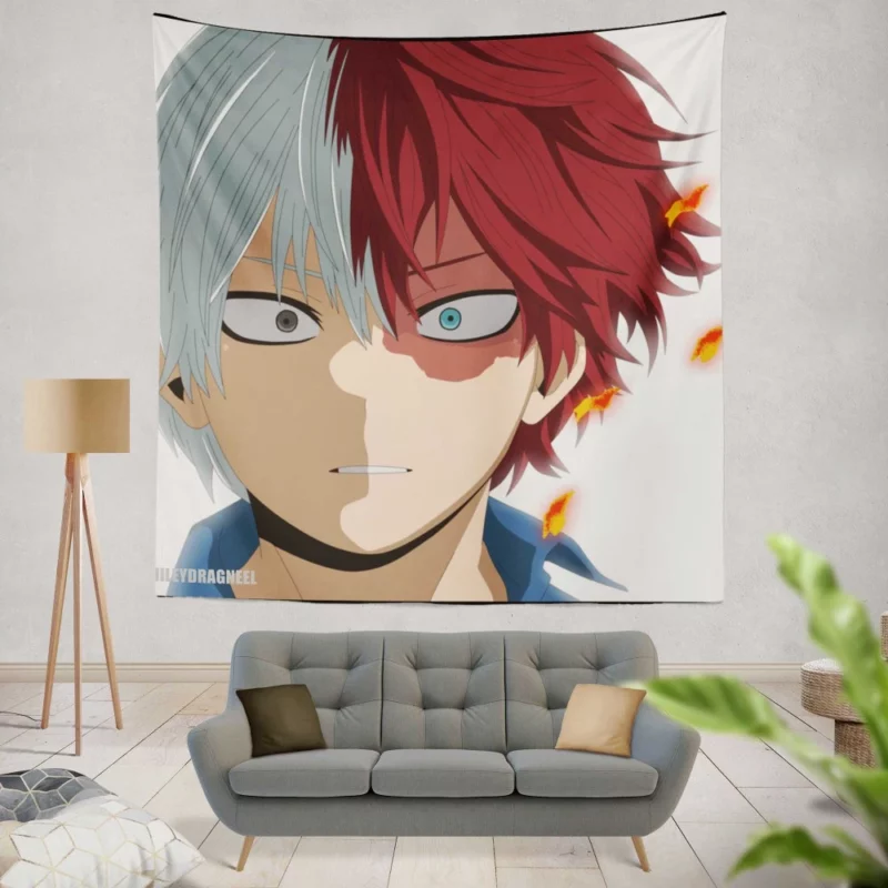 Shoto Todoroki Heroic Potential Anime Wall Tapestry