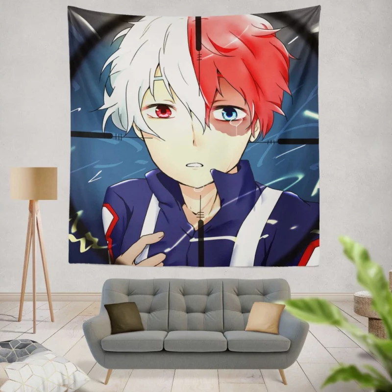 Shoto Todoroki My Hero Academia Dual Anime Wall Tapestry