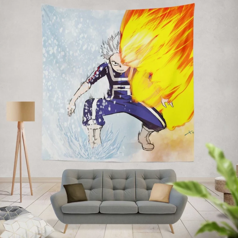 Shoto Todoroki My Hero Academia Star Anime Wall Tapestry