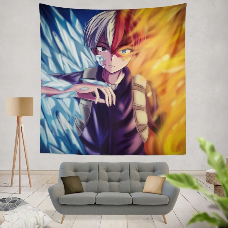 Shoto Todoroki My Hero Journey Anime Wall Tapestry