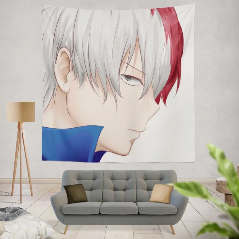 Shoto Todoroki Rising Power Anime Wall Tapestry