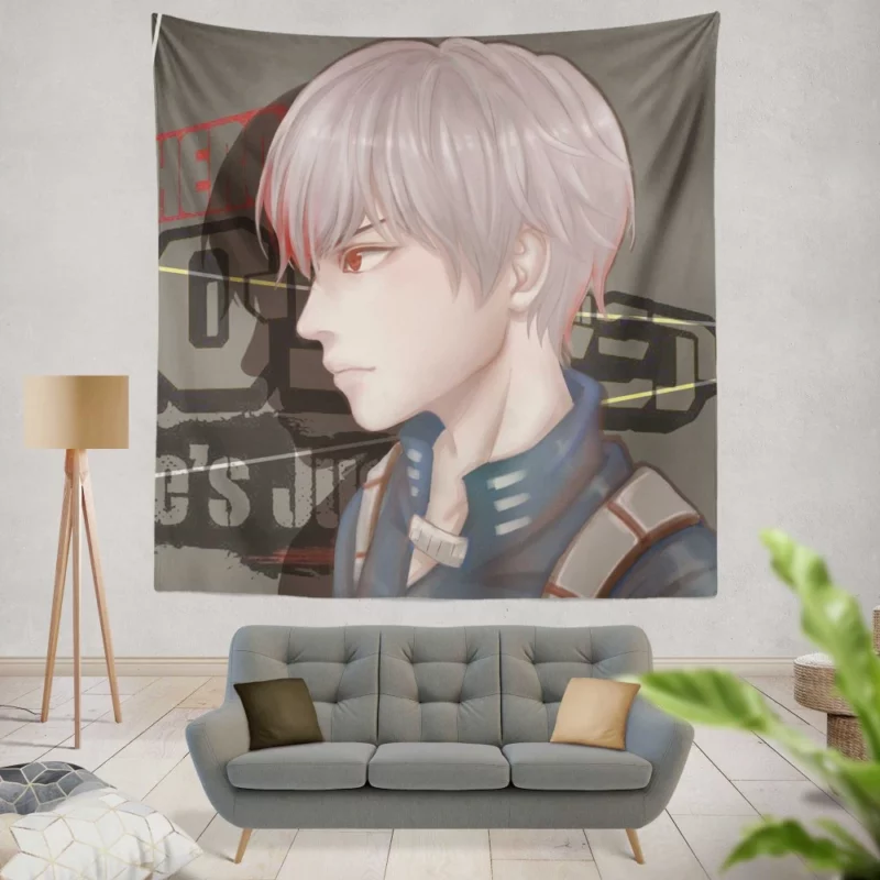 Shoto Todoroki Two-Sided Hero Anime Wall Tapestry