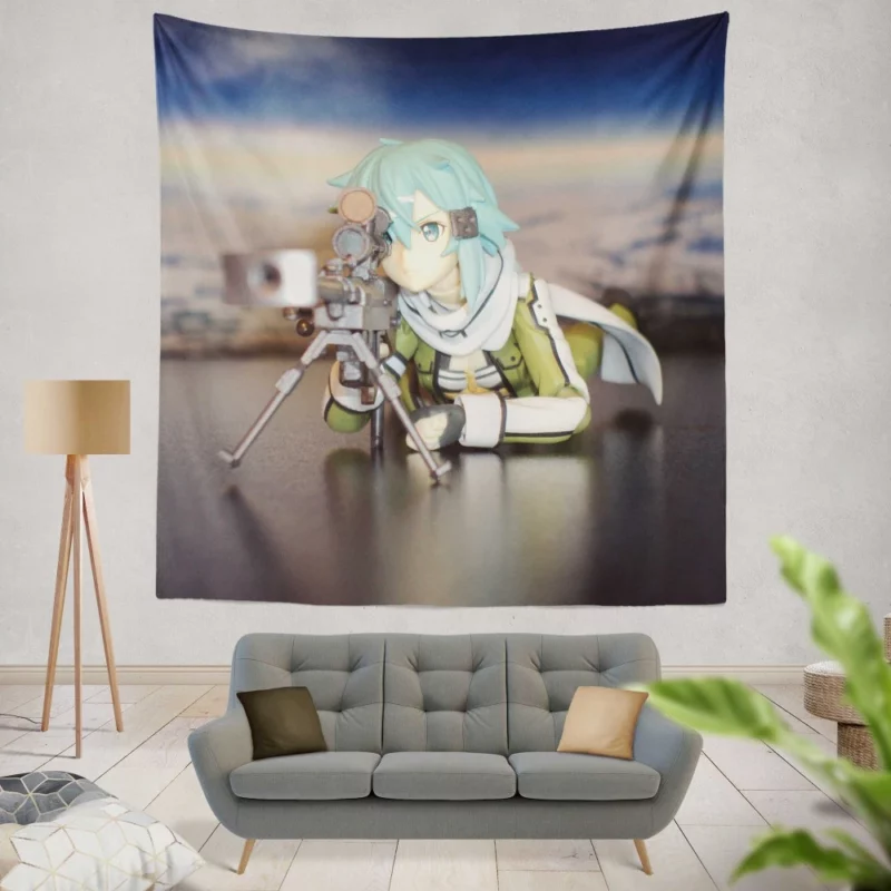 Sinon Cyber Journey Anime Wall Tapestry