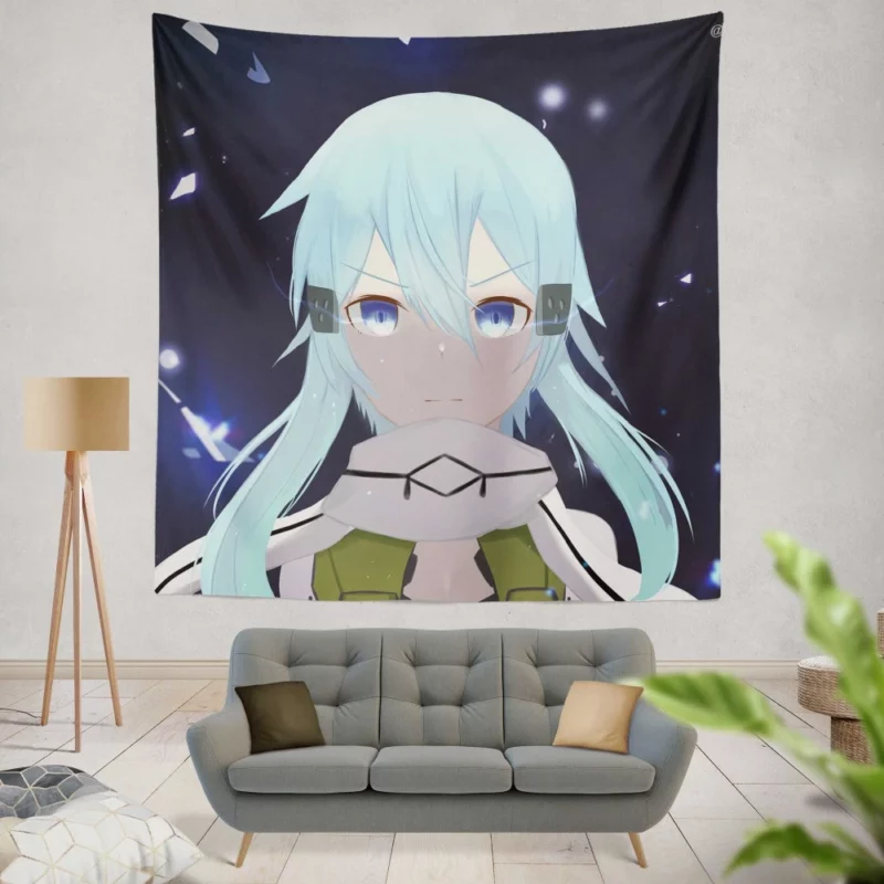 Sinon Descent into VR Anime Wall Tapestry