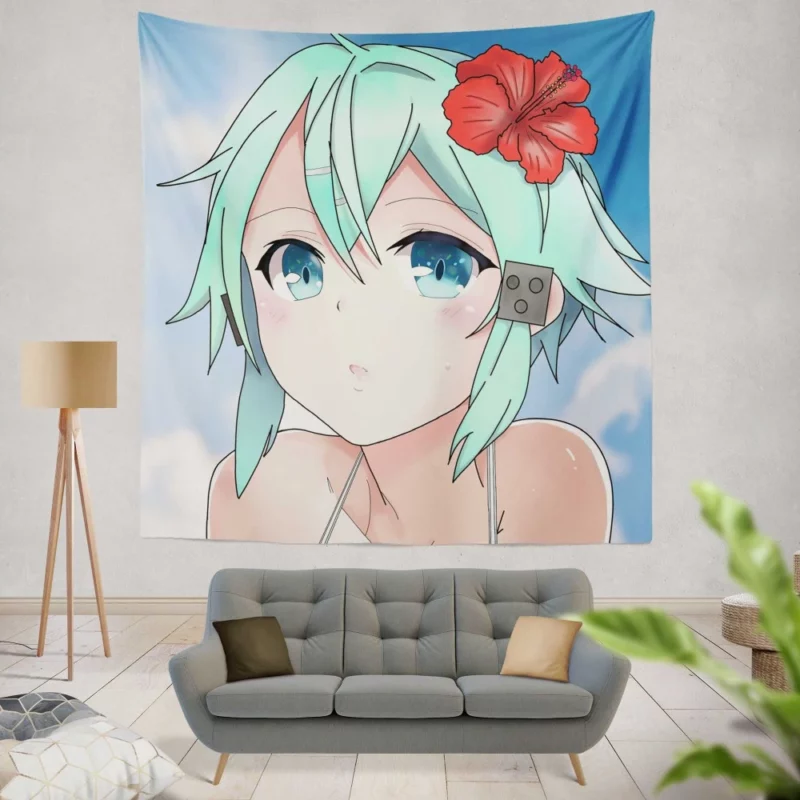 Sinon Phantom World Anime Wall Tapestry