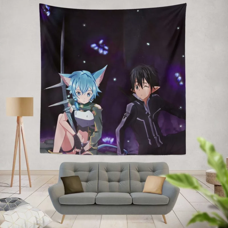 Sinon Shino Asada GGO Sharpshooter Anime Wall Tapestry