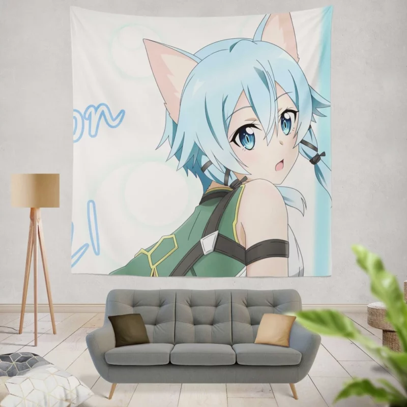 Sinon Shino Asada Master of Marksmanship Anime Wall Tapestry