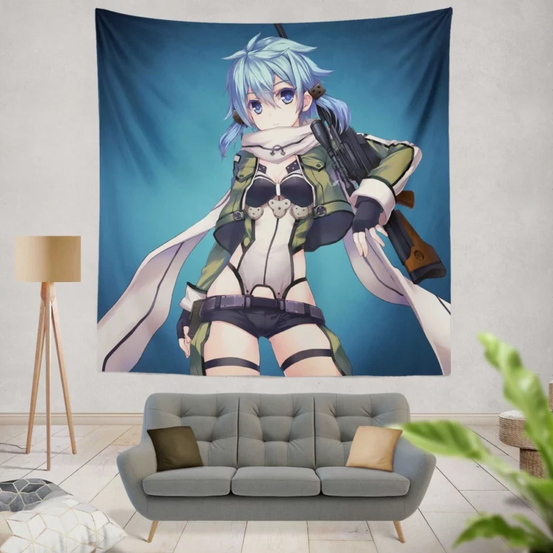 Sinon Shino Asada Virtual Heroine Anime Wall Tapestry