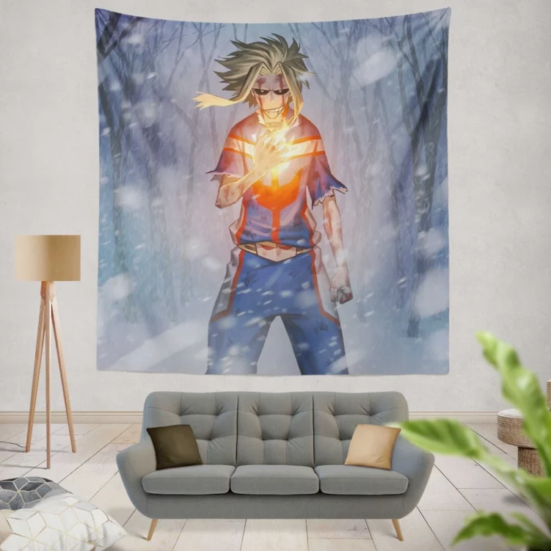 Snowy Man All Might Forest Journey Anime Wall Tapestry