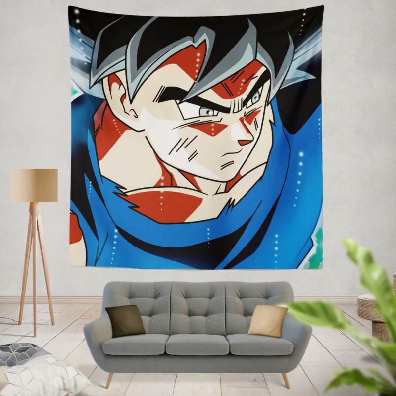Son Goku Mastered Ultra Instinct Anime Wall Tapestry