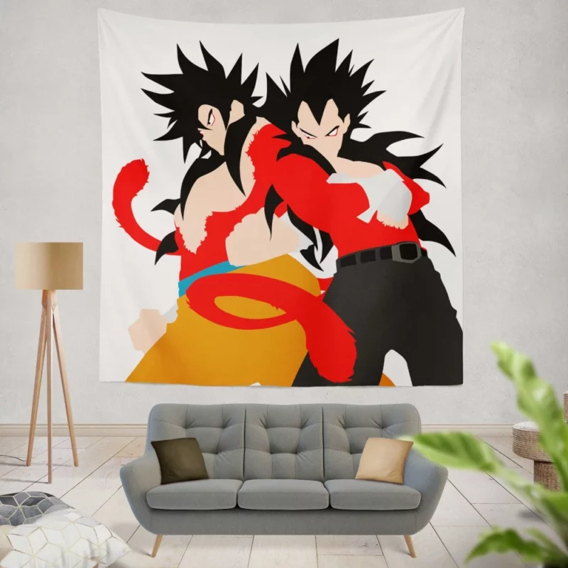 Super Saiyan 4 Fusion Goku and Vegeta Anime Wall Tapestry