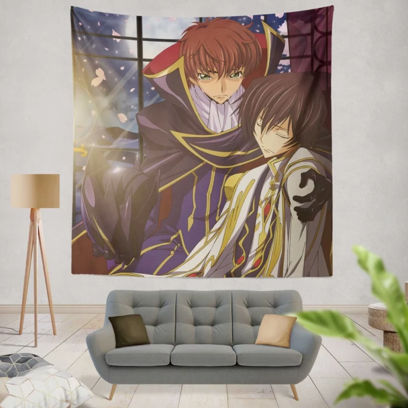 Suzaku & Lelouch Unbreakable Bond Anime Wall Tapestry