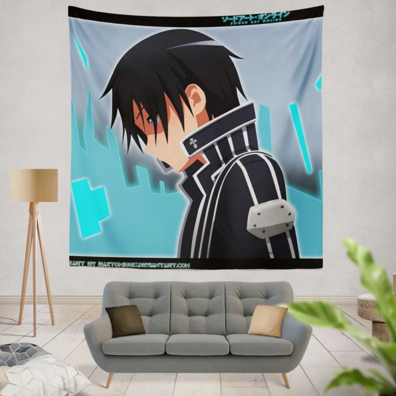 Sword Art Legacy Kirito Impact Anime Wall Tapestry